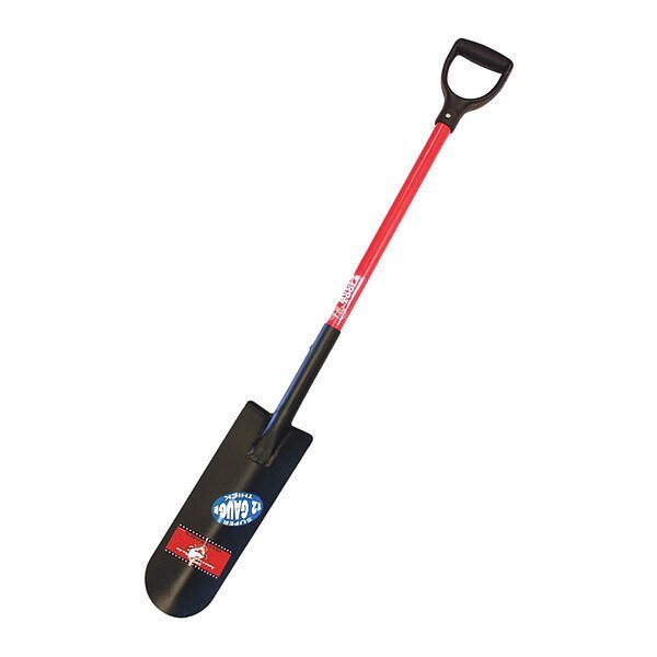 Drain Spade Shovel, 12 ga. Steel Blade, Fiberglass Handle, Bully Tools, Mfr#: 82535