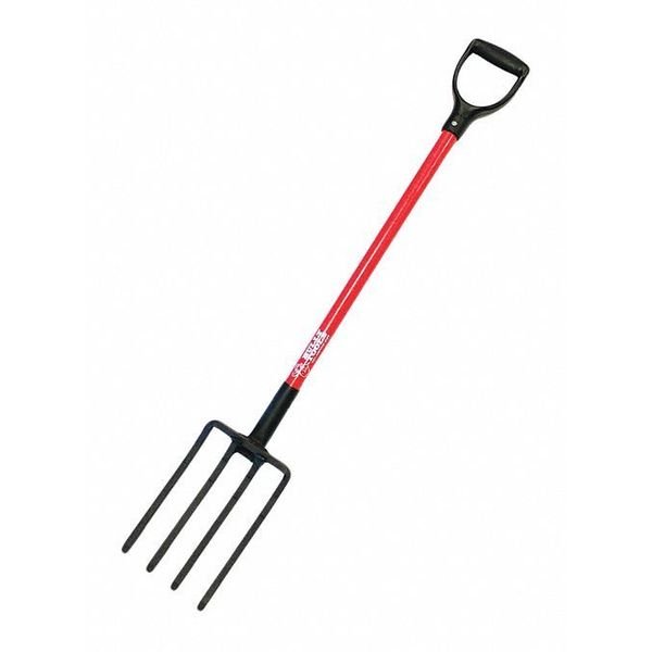 Spading Fork, Fiberglass, D-Grip Handle, Bully Tools, Mfr#: 92370