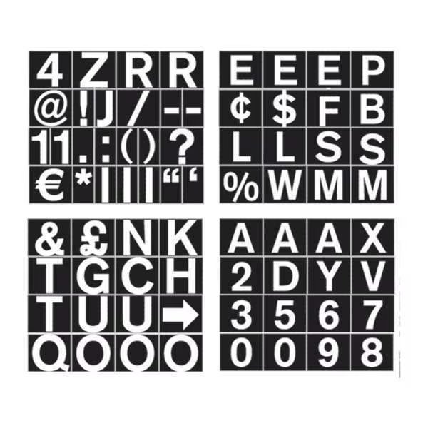 Magnetic Letters, Numbers/Symbols, 1", Mastervision, Mfr#: CAR0702