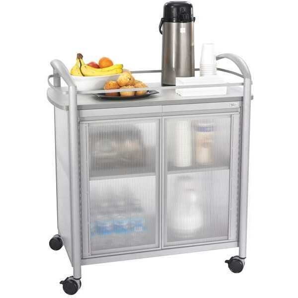 Refreshment Cart, Grey, Safco, Mfr#: 8966GR
