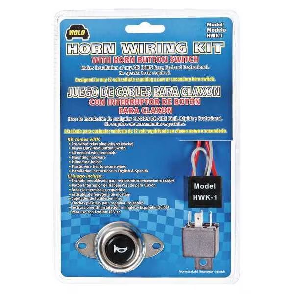 Horn Wiring Kit and Horn Button, Wolo, Mfr#: HWK-1