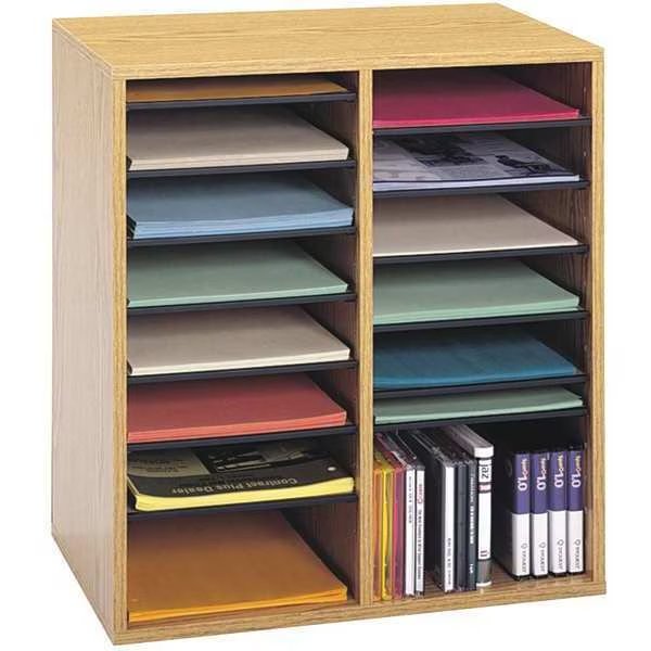Literature Org, Wood, Adjustable, 16, Oak, Safco, Mfr#: 9422MO