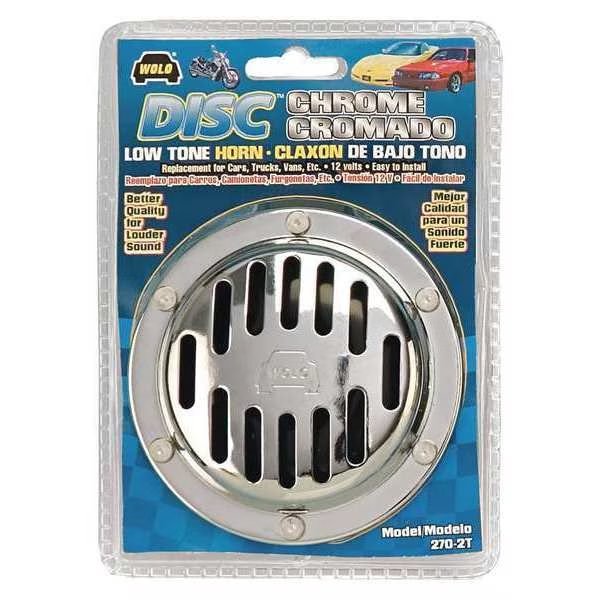 Chrome Disc Horn, Low Tone, Wolo, Mfr#: 270-2T