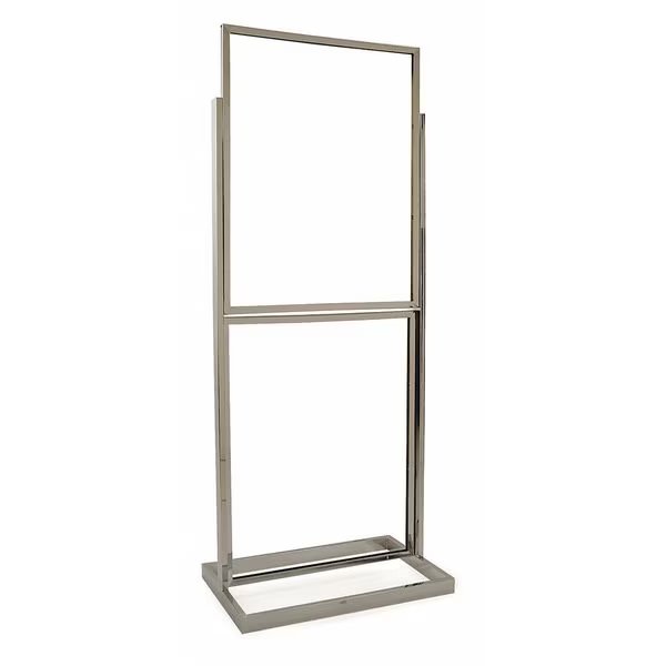 Sign Holder, Dbl Bulletin, Chrome, 22"x 28", Econoco, Mfr#: BH55