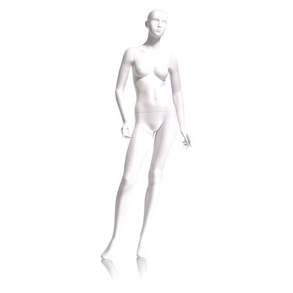 Mondo Mannequins Eve White Abstract Female Mannequin, Pose 3 W/ base, Econoco, Mfr#: EVE-3H