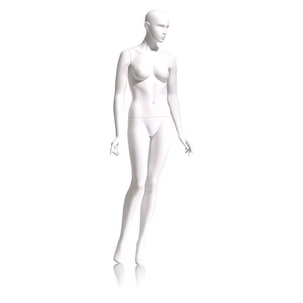 Mondo Mannequins Eve White Abstract Female Mannequin, Pose 5 W/ base, Econoco, Mfr#: EVE-5H