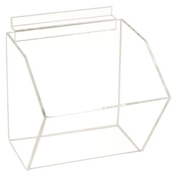 Acrylic Slatwall Dump Bin, 6" x 6", PK24, Econoco, Mfr#: HP/DB66