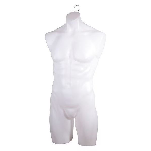 Mondo Mannequins Male Torso Form, No Arms, Wire Loop, Econoco, Mfr#: PEM78W
