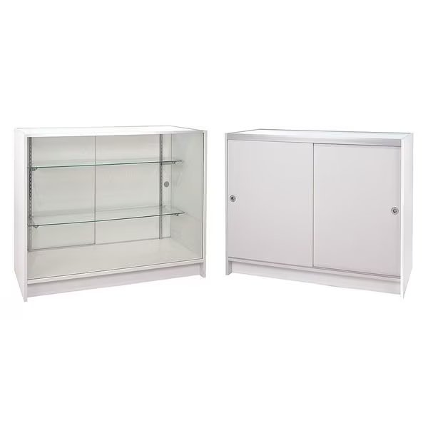 Full Vision Showcase, 48" x 20", White, Econoco, Mfr#: PW/SC482-W