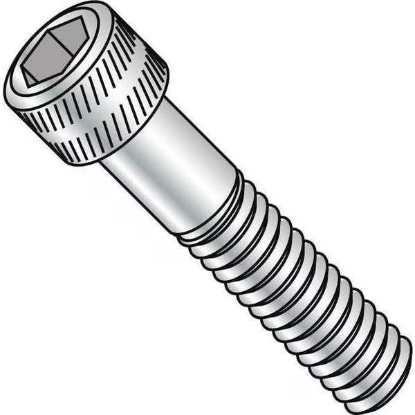#8-32 Socket Head Cap Screw, Zinc Plated Alloy Steel, 1/4 in Length, 100 PK, American Sockets, Mfr#: 0804CS