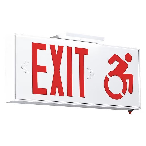 LED Exit Sign w/ Dynamic Accessibility Symbol, Nicad Battery, 120/277v, Compass, Mfr#: CSEUDR