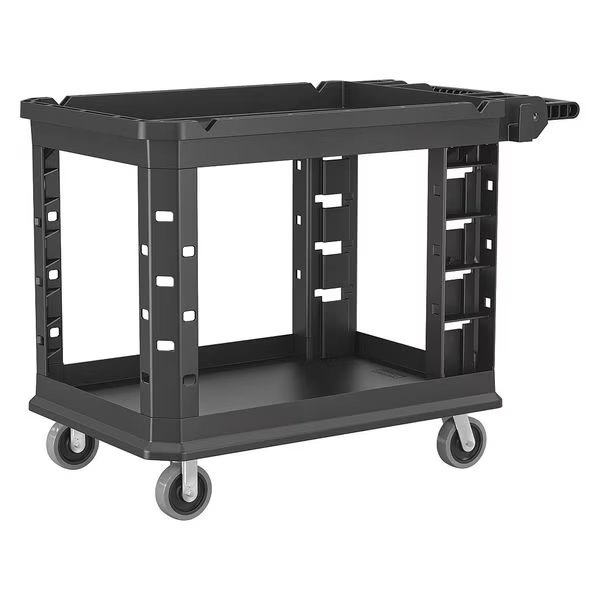 Heavy Duty Utility Cart, Plastic, 2 Shelves, 500 lb., Suncast Commercial, Mfr#: PUCSD2645