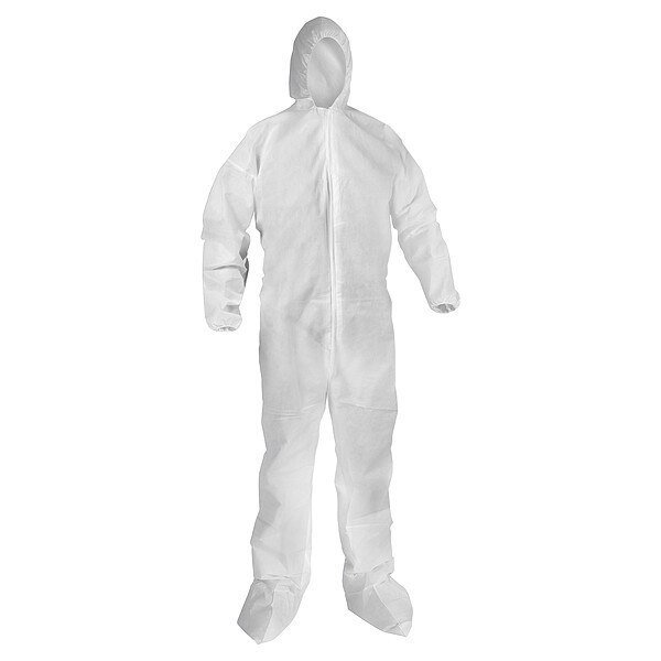 Coveralls, Hooded, Zip Front, 50 PK, Kleenguard, Mfr#: 68977