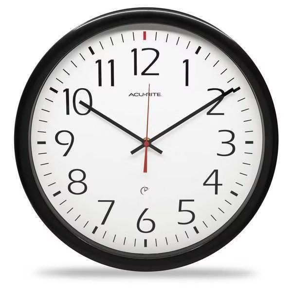 Set And Forget Wall Clock, 14.3", Acurite, Mfr#: 46027