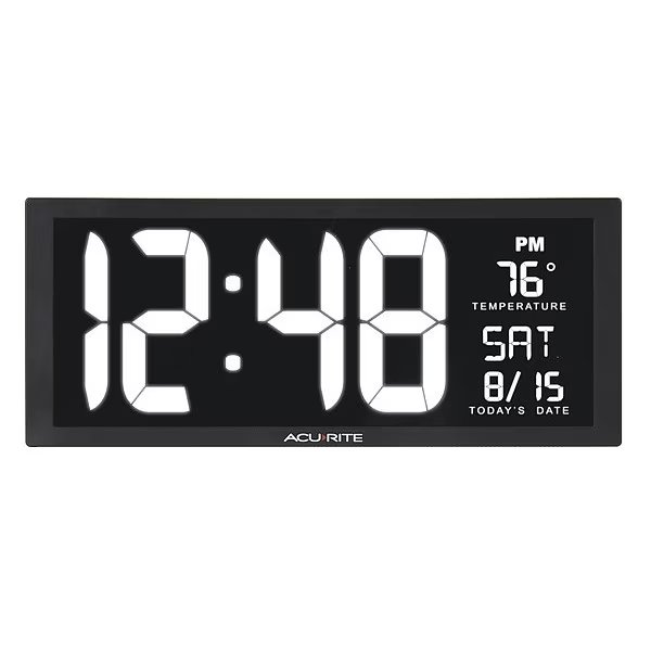 Large Digital Clock W/ Indoor Temperature, 14.5", Acurite, Mfr#: 75159M