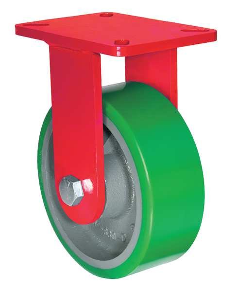 Plte Caster, Rgd, Poly, 6 in., 1200 lb., Hamilton, Mfr#: R-HS-6DB