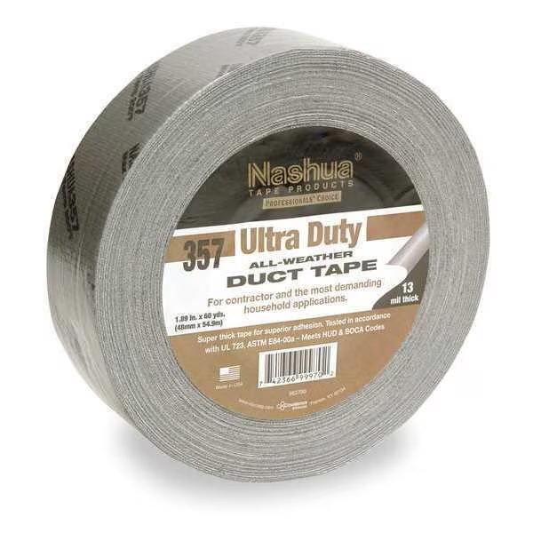Duct Tape, 48mm x 55m, 13 mil, Silver, Nashua, Mfr#: 357