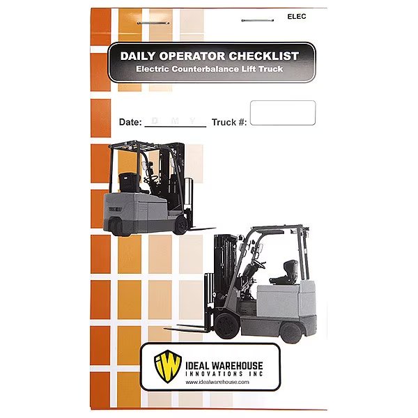 Replacement Checklist Book, 1 3/8" W, PK5, Ideal Warehouse Innovations, Mfr#: 70-1076-CP