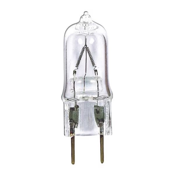 100W T4 Halogen Light Bulb - Bi Pin G8 Base - Clear Finish, Satco, Mfr#: S3543