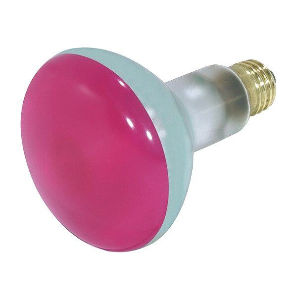 75 W BR30 Incandescent - Pink - 2000 Hours - Medium Base - 130V, Satco, Mfr#: S3213