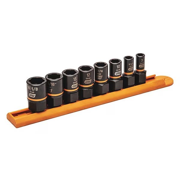 8 Piece 1/4" & 3/8" Drive Bolt Biter™ Impact Extraction Socket Set, Gearwrench, Mfr#: 84782
