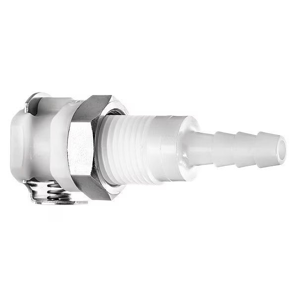 Acetal Quick Disconnect, Straight, 1/4" Blkhd Socket x 3/8" Barbed, Usa Industrials, Mfr#: ZUSA-TF-QD-A-1