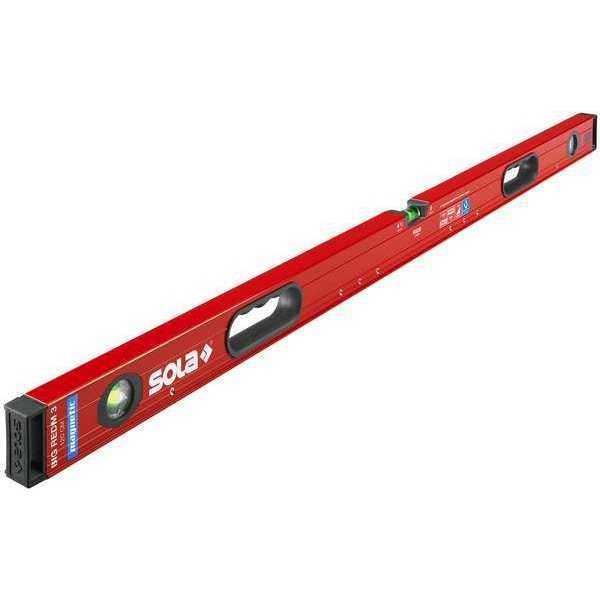 Box Beam Level, Black/Red, 48 in L, Sola, Mfr#: LSB48LM