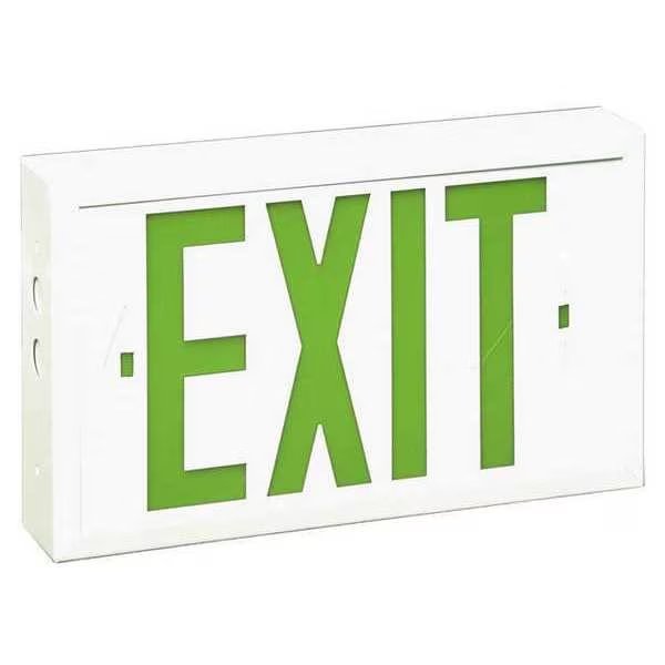 Exit Sign, LED, Green Letter Color, 3 Faces, EVRXL2GWWU, Big Beam, Mfr#: EVRXL2GWWU