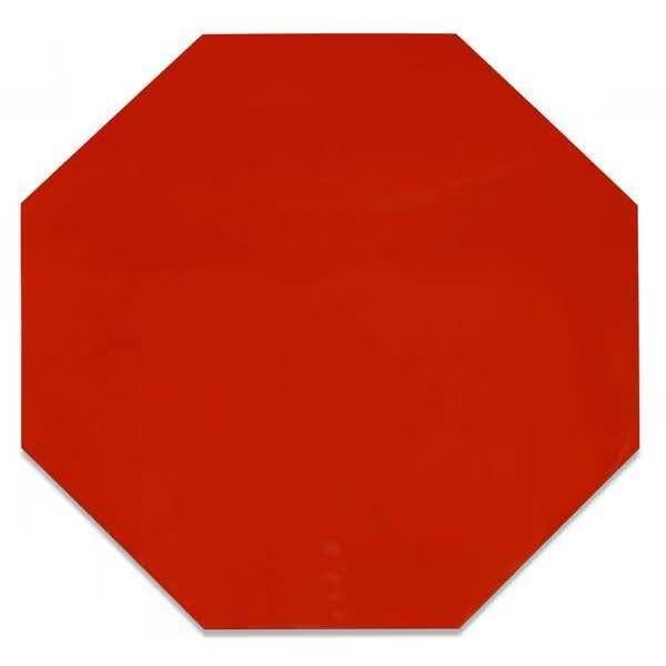 Floor Tape, Red, 9.5inx9.5in, Octagon, PK20, Mighty Line, Mfr#: OCT10R