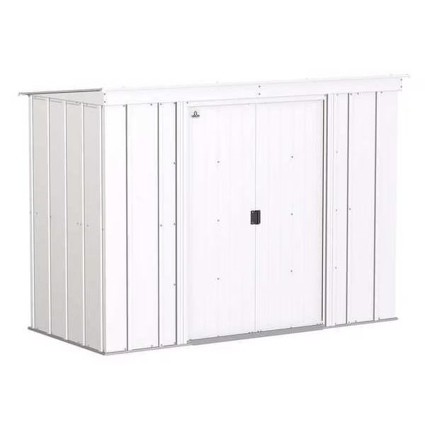8x4 Classic Steel Storage Shed, Flute Grey, Arrow Storage Products, Mfr#: CLP84FG
