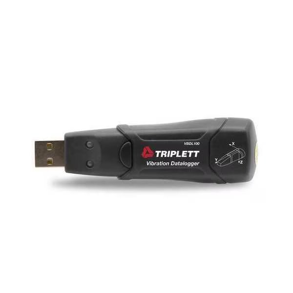 Vibration Datalogger, +/-0.5gAcc, LED, Triplett, Mfr#: VBDL100
