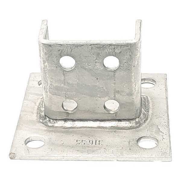 Strut Channel Fitting, Silver, 1/4, Vast, Mfr#: V70SQS2