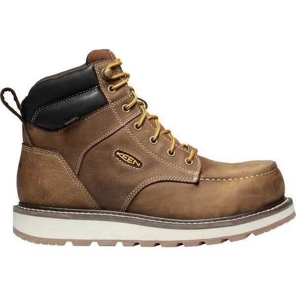 Size 10 1/2 Men's 6 in Work Boot Carbon Fiber Safety Shoes, Brown, Keen, Mfr#: 1023222