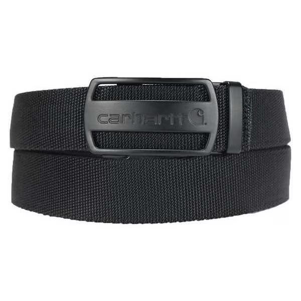 Ratchet Belt, Black, 58" L, 1-3/8" W, Carhartt, Mfr#: A000549800118