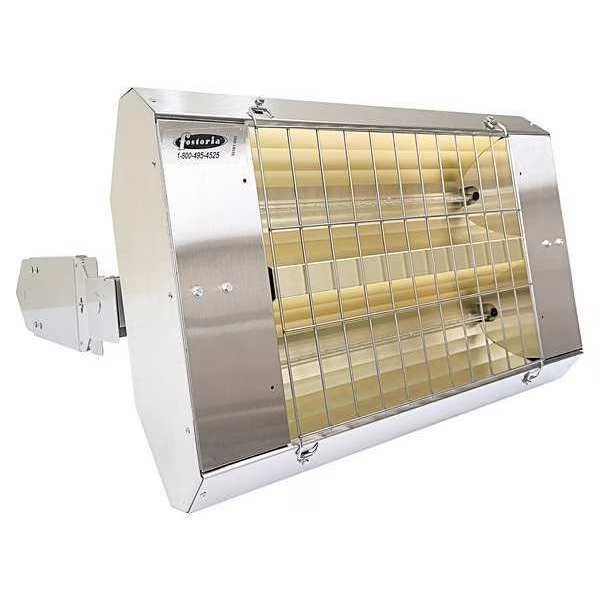 Infrared Quartz Electric Heater, Stainless Steel, 240 V, Fostoria, Mfr#: H-90-222-THSS