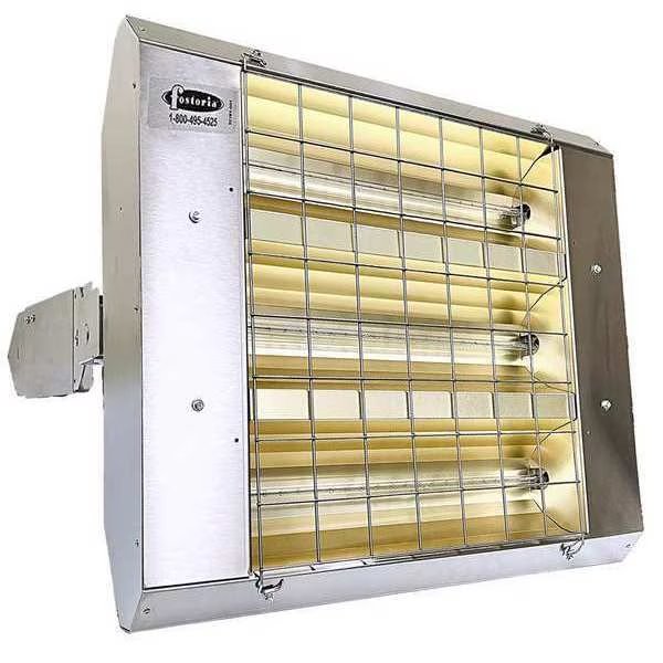 Infrared Quartz Electric Heater, Stainless Steel, 208 V, Fostoria, Mfr#: F-60-223-THSS
