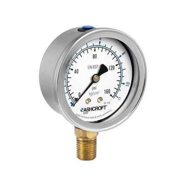 Pressure Gauge, Ashcroft, Mfr#: 638008A4G02LP0L10000#