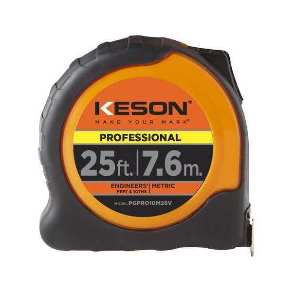 Engineers and Metric Tape Measure, Keson, Mfr#: PGPRO10M25V