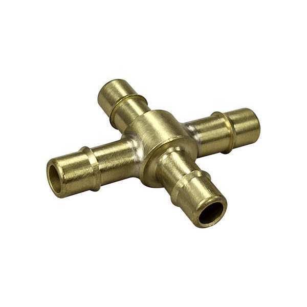Mini Barb Fitting, 11/16", Brass, Mem-Co, Mfr#: X1