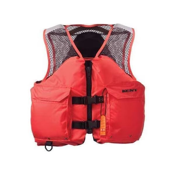 Life Jacket, L, 15.5lb, Foam, Orange, Kent Safety, Mfr#: 150800-200-040-20