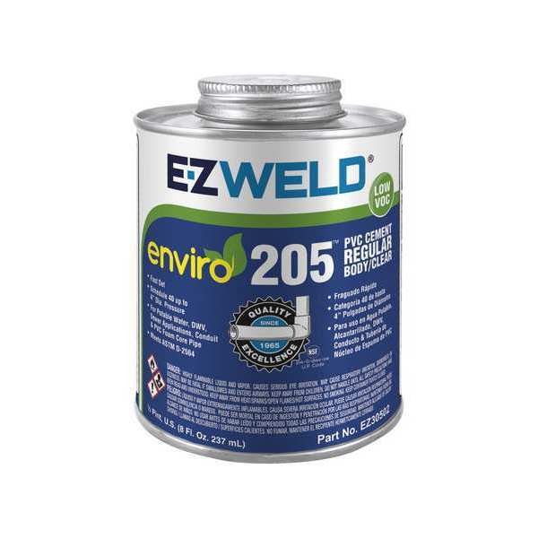 Pipe Cement, 8 fl oz, Clear, Ez Weld, Mfr#: EZ30502N