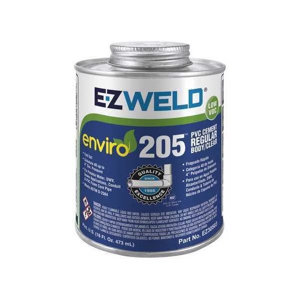 Pipe Cement, 16 fl oz, Clear, Ez Weld, Mfr#: EZ30503N