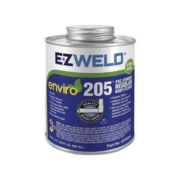 Pipe Cement, 32 fl oz, Clear, Ez Weld, Mfr#: EZ30504N