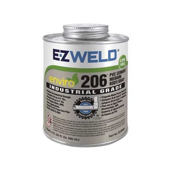 Pipe Cement, 32 fl oz, Gray, Ez Weld, Mfr#: EZ30604N
