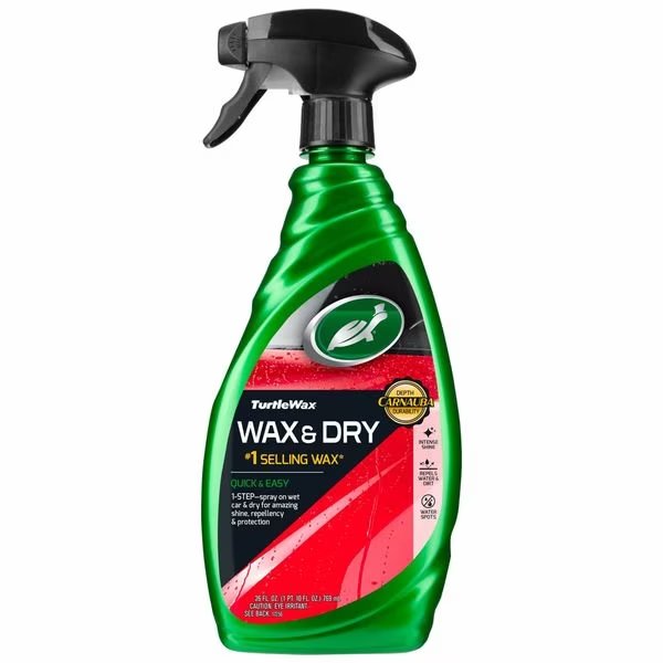 Car Wax-Dry Spray, 26oz., Bottle, Turtle Wax, Mfr#: T9