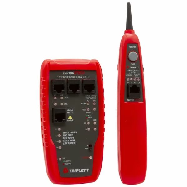 Lan Network Tester with Remote Probe, Triplett, Mfr#: TVR10G