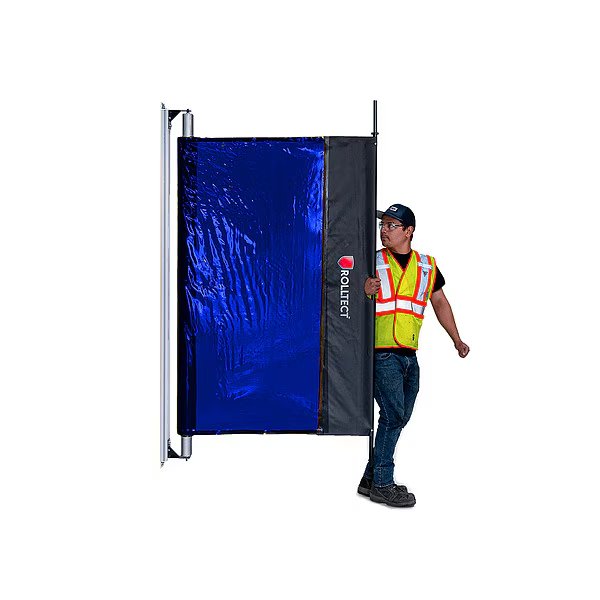 Weld Screen, 5.5 ft H, 20 ft W, Blue, Shaver Industries, Mfr#: 628242430142