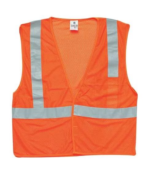 6XL Class 2 High Visibility Vest, Orange, Kishigo, Mfr#: 1084-6X