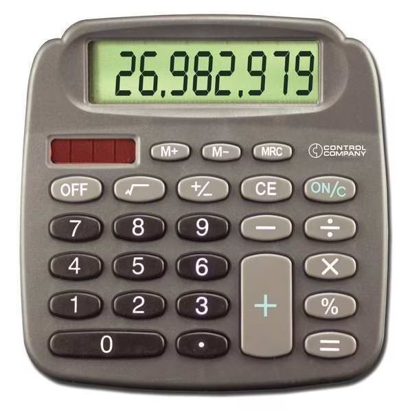 Calculator, Pocket, 4-1/2 In., Control Co, Mfr#: 6031