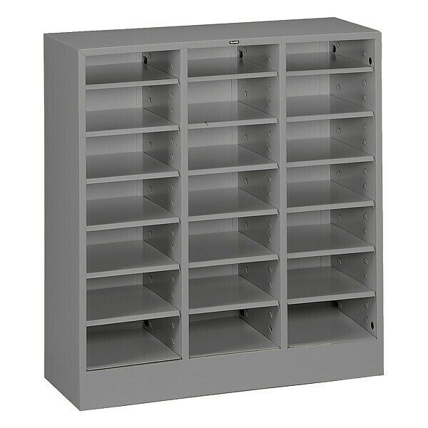 Literature Sorter 21 Compartments, Medium Gray, Tennsco, Mfr#: 4075 MED GREY
